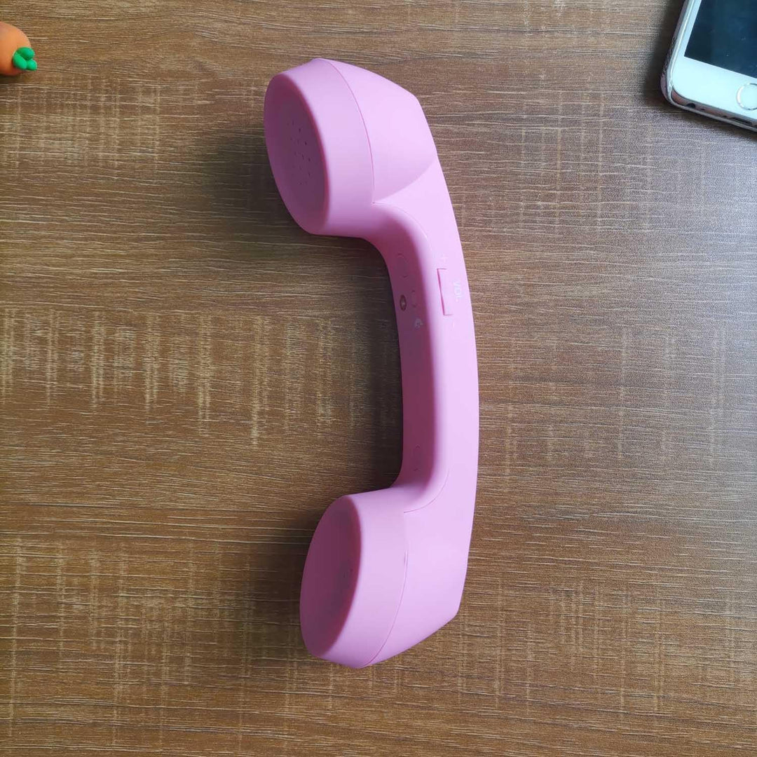 kabellose Retro-Telefonhörer Kopfhörer Bluetooth für EIN Handy mit bequemem Anruf,rosa, Rosa
