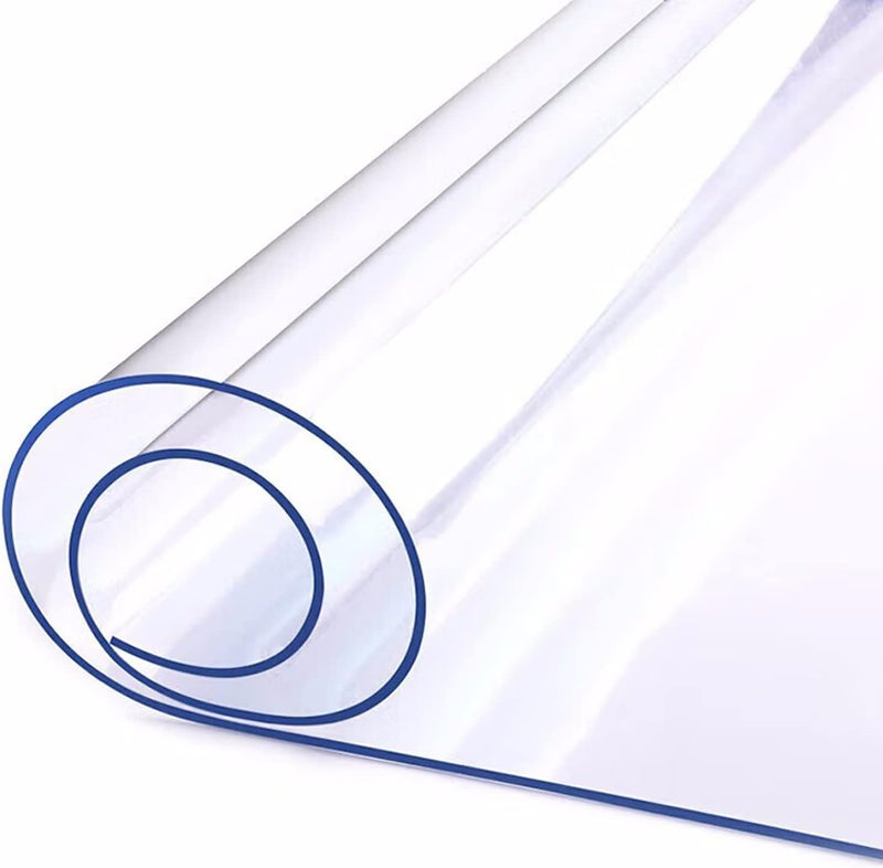 ybaymy Tischfolie Transparent 2mm Dick Glasklar Folie Tischdecke Durchsichtig PVC Schutzfolie Tischs