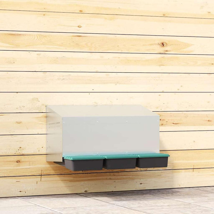 Hühner-Nistkasten mit 3 Fächern Wandmontage verzinkter Stahl Robustes Design für Innen- und Aussenbe