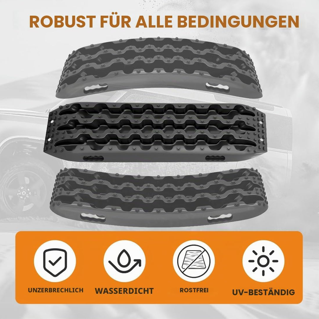 2 Stücke Sandbleche Sandboard SandbretterTraktionshilfe Anfahrhilfe Recovery Board Offroad Tracks Ge