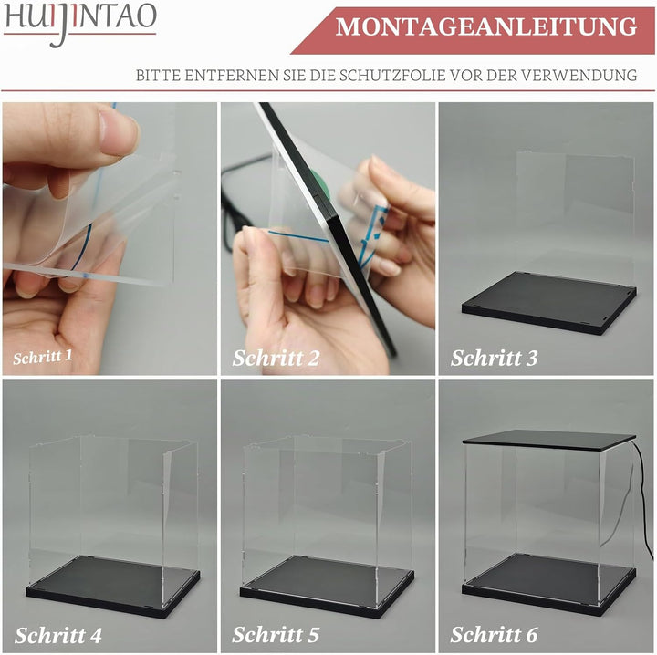 Acryl Vitrine / Schaukasten / Display Case für Figuren, Modellautos | mit LED Beleuchtung, Selbstmon