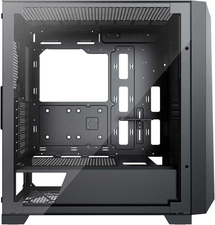 Xilence Xilent X X912.ARGB Gaming PC Gehäuse, 3X 120mm ARGB Lüfter, 1x schwarzer Lüfter, ATX Midi To