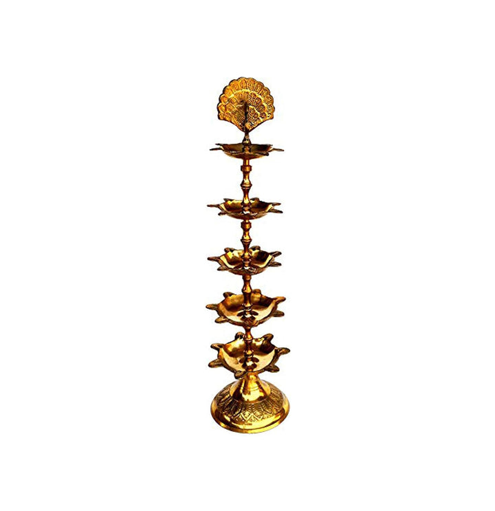 Rastogi Handicrafts Pure Brass Diya (Puja Lamp) Hindu-Pooja-Artikel, Diyas, Deepak Öllampe