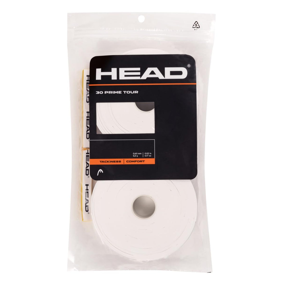 HEAD Unisex-Adult 30 Prime Tour Tennis Griffband Einheitsgrösse Weiss, Einheitsgrösse Weiss