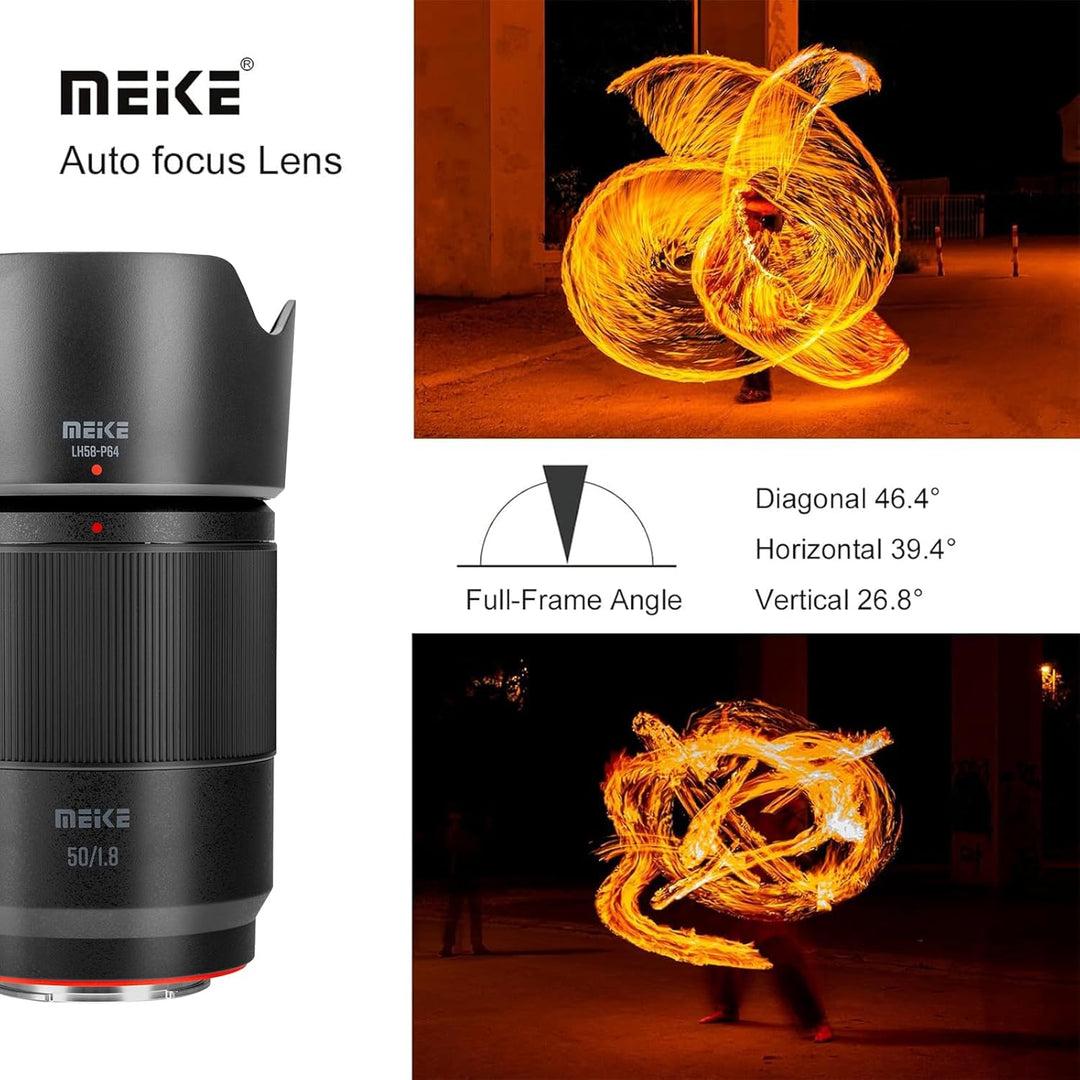 Meike 50 mm F1.8 Autofokus STM Schrittmotor Vollformat-Porträt-Objektiv kompatibel mit Sony E-Mount-