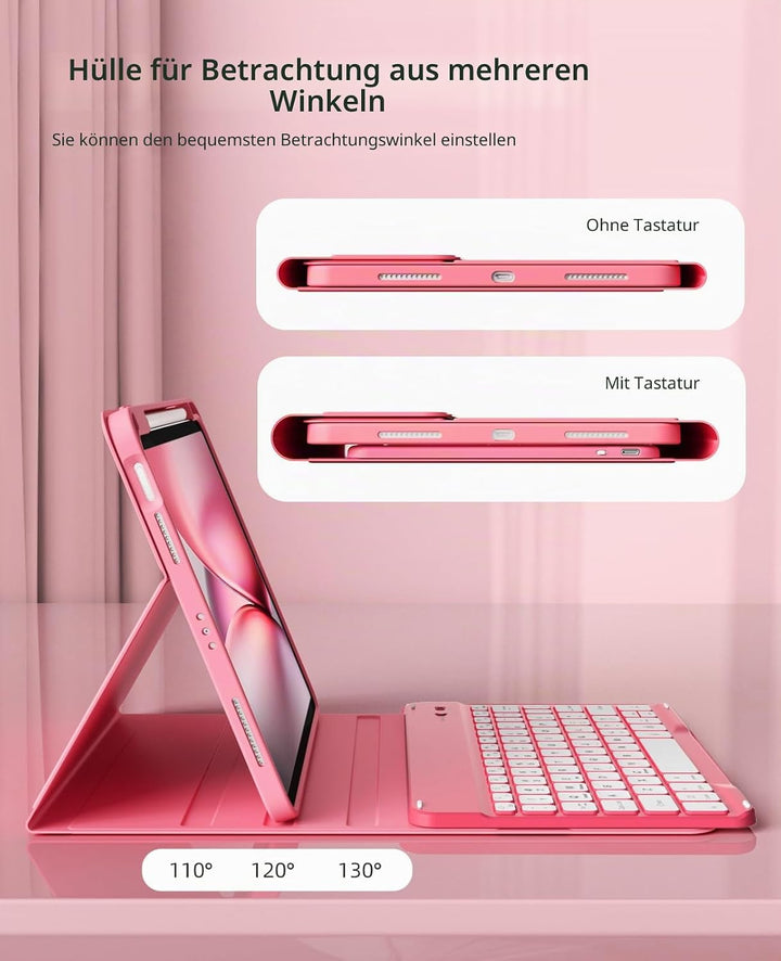 JKSML Tastatur Hülle für iPad Air 11 Zoll M4/M3/M2 (2026/2025/2024) &amp; iPad Air 5./4. Gen (2022/2020)