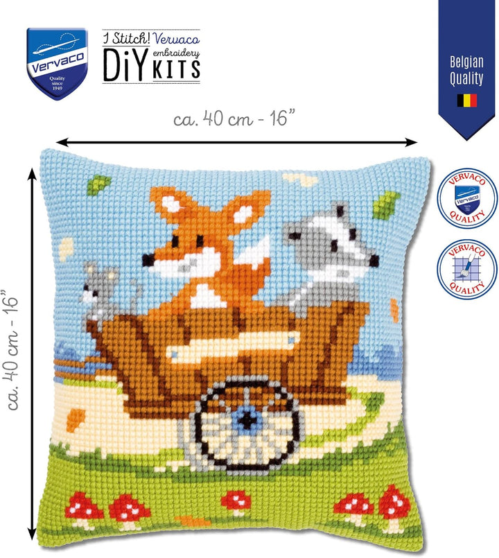 Vervaco Kreuzstichkissen/Stickkissen vorgedruckt, Polyester