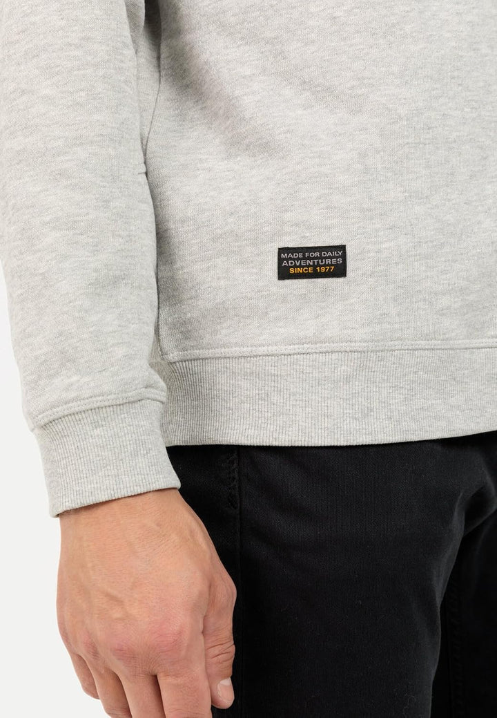 camel active Herren Pullover M Warm Light Grey Mela, M Warm Light Grey Mela