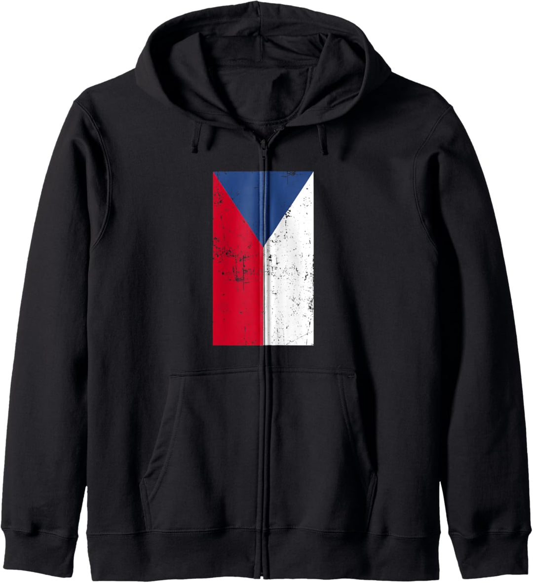 Czech Republic Europe Prague Distressed Flag Kapuzenjacke