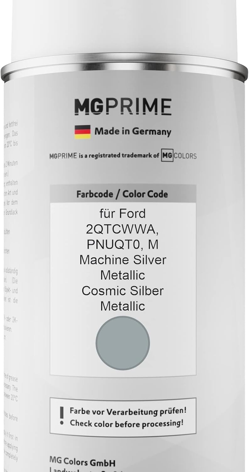 MG PRIME Autolack Sprühdosen Set für Ford 2QTCWWA / PNUQT0 / M Machine Silver Metallic/Cosmic Silber