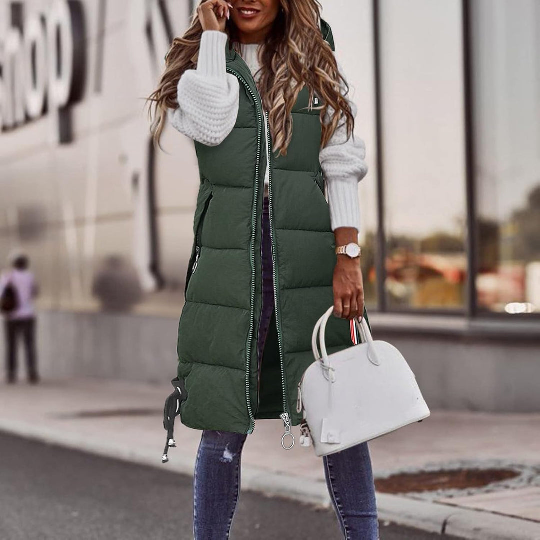 Lederweste für Damen, lässig, einfarbig, mit Kapuze, Reissverschluss, Tasche, lose, ärmellose Jacke,