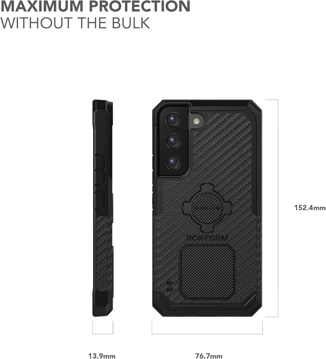 Rokform Galaxy S22 Hülle, Rugged Series, magnetische Hülle mit Drehverschluss, sturzgeprüfte Rüstung