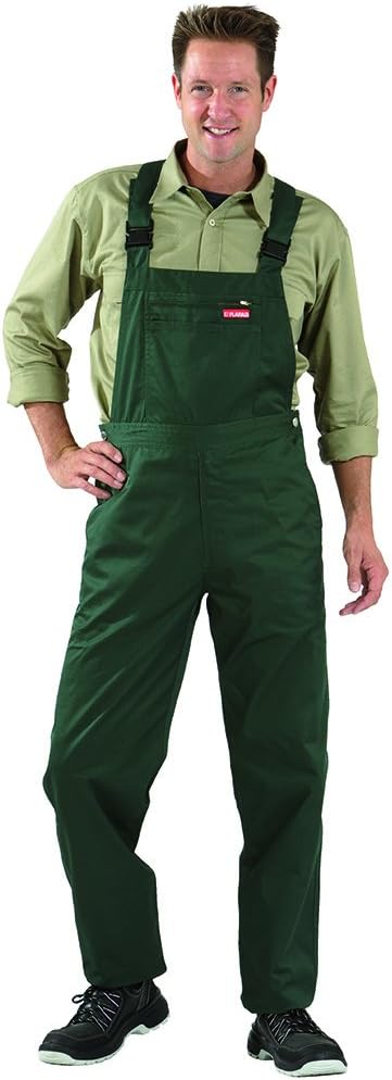 Planam 0832025 MG 260 Latzhose, Mittelgrün, Grösse 25 Mittelgrün 25, Mittelgrün 25