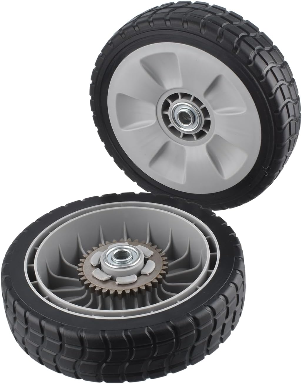 2 Stück 8 Zoll Rasenmäher Hinterrad mit Zahnrad für Honda 42710-VE2-M01ZE 42710-VE2-M02ZE HRR216K6