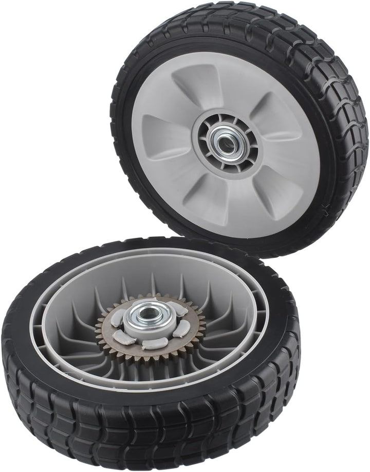 2 Stück 8 Zoll Rasenmäher Hinterrad mit Zahnrad für Honda 42710-VE2-M01ZE 42710-VE2-M02ZE HRR216K6