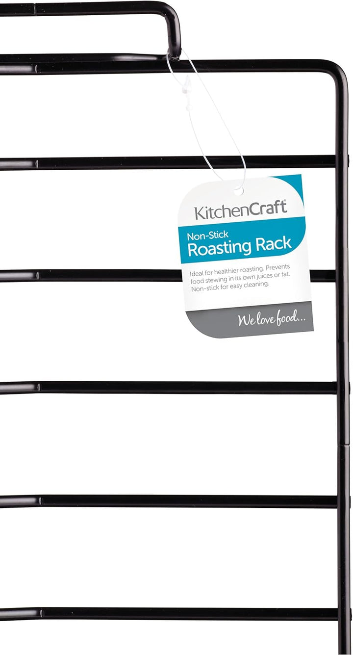KitchenCraft Bräter, Antihaftbeschichtet, V-Förmig, Schwarz, 30 cm x 21 cm x 7 cm Einzeln, Einzeln