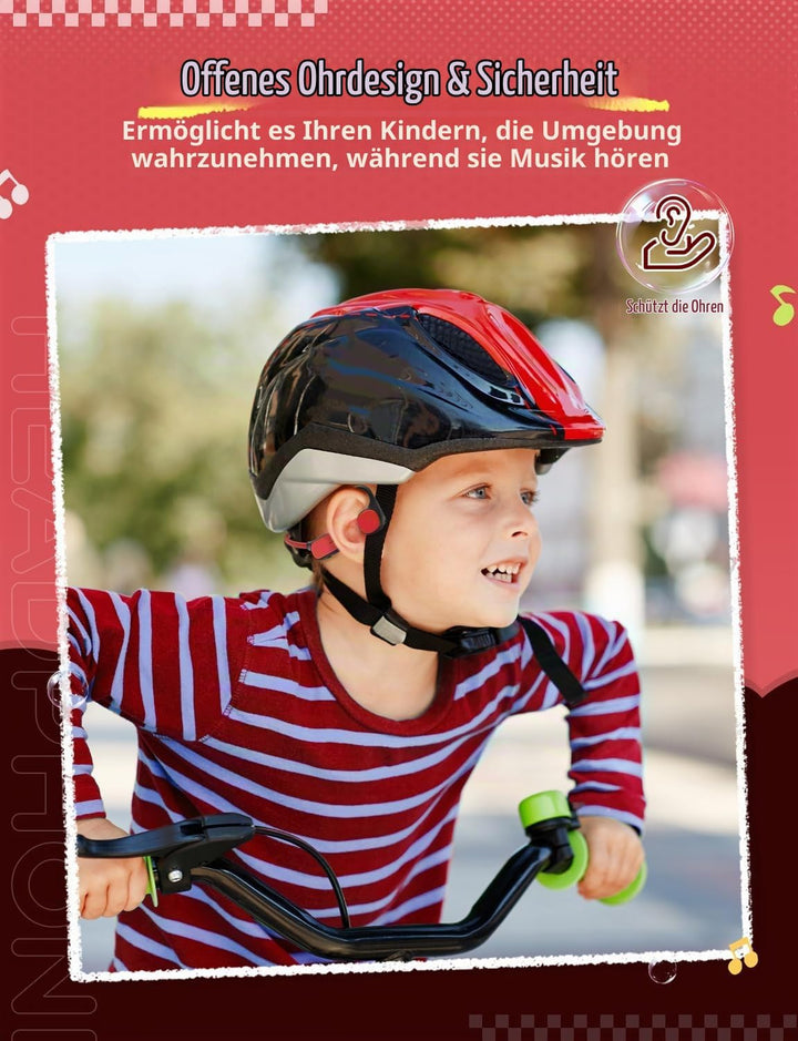 iClever OWS01 Bluetooth Kopfhörer Kinder mit Luftleitung 360° Biegung | SafeSound Tech, Offenes Ohr,