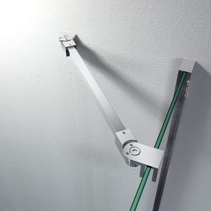 50 cm Edelstahl rahmenlose Dusche Tür Feste seitenwandplatte wall-to-glass Unterstützung Bar für 6mm