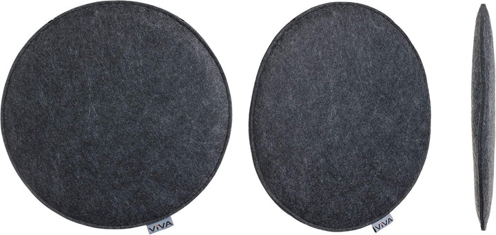Brandsseller 4er Set Sitzkissen aus Filz Ø 35x2 cm – Robuste Stuhlauflagen für innen und aussen, run