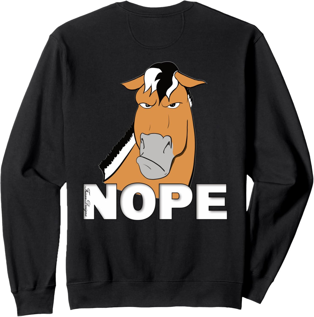 Norwegisches Fjordpferd, Comic Fjord, Cartoon Zeichnung nope Sweatshirt