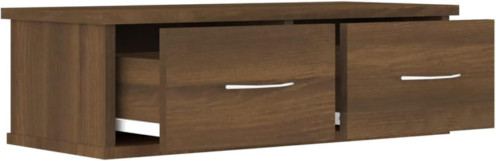 Tidyard Wandschrank Hängeschrank Wandregal mit Schublade Wandschublade Holzwerkstoff Braun Eichen-Op