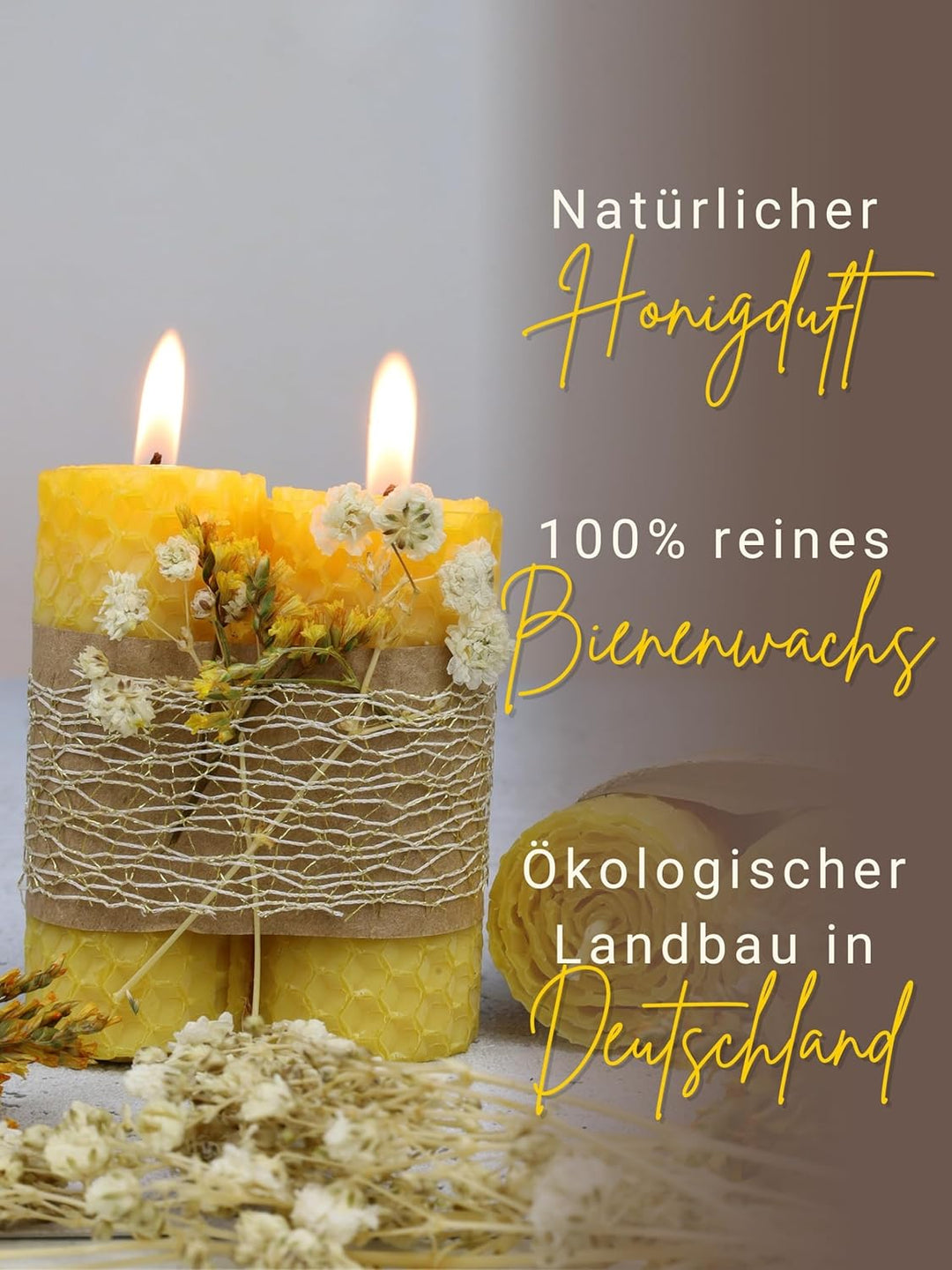 Wachsmann 20 Bienenwachsplatten aus Deutschland, gelb, Wachsplatten 20 x 15 cm, Bienenwachs Kerzen s