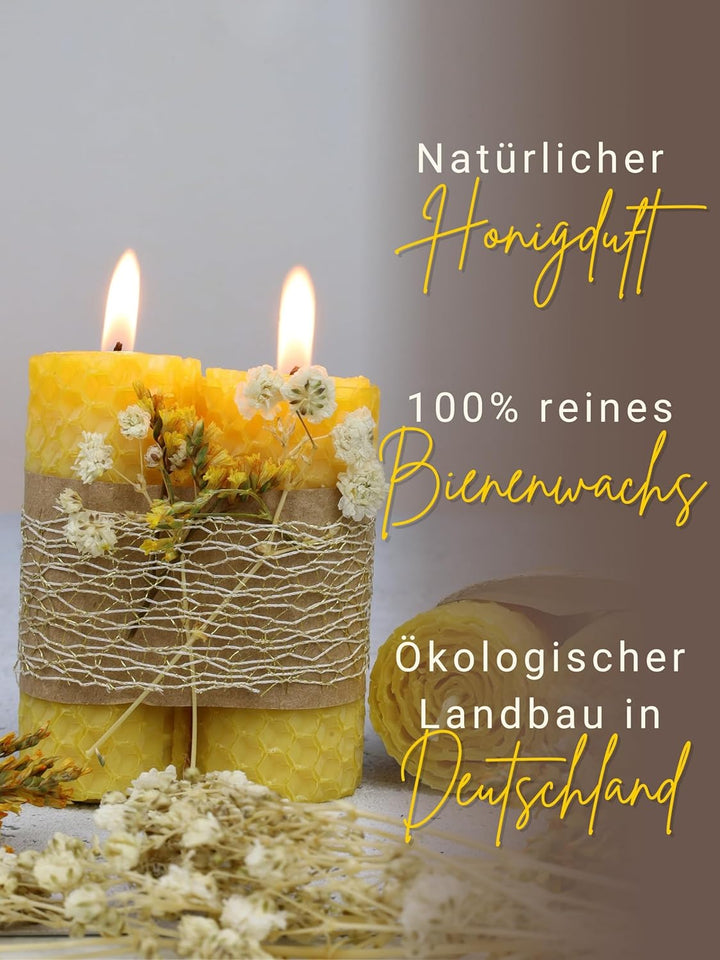 Wachsmann 20 Bienenwachsplatten aus Deutschland, gelb, Wachsplatten 20 x 15 cm, Bienenwachs Kerzen s