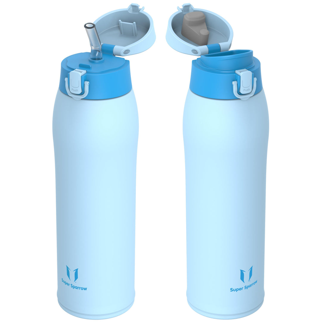 Super Sparrow Trinkflasche Edelstahl - Thermobecher - 500ml, 750ml, 950ml - BPA-Frei Thermosflasche,