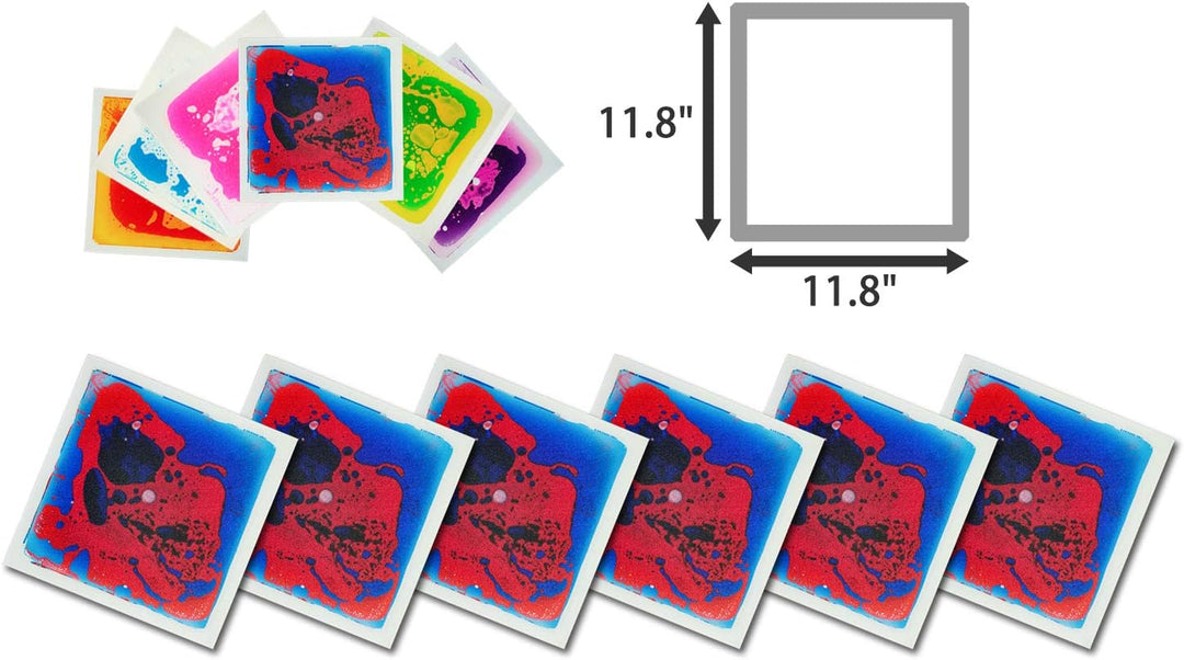 Art3d Bunte, flüssige Tanzboden-Puzzles Spielmatte, dekoratives Bodenbelag-System 1 Tile (12" x 12")