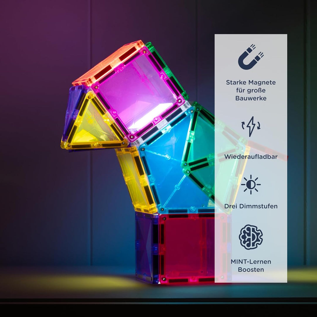 CONNETIX Magnetische Fliesen Light Star Paket, 28 Stück