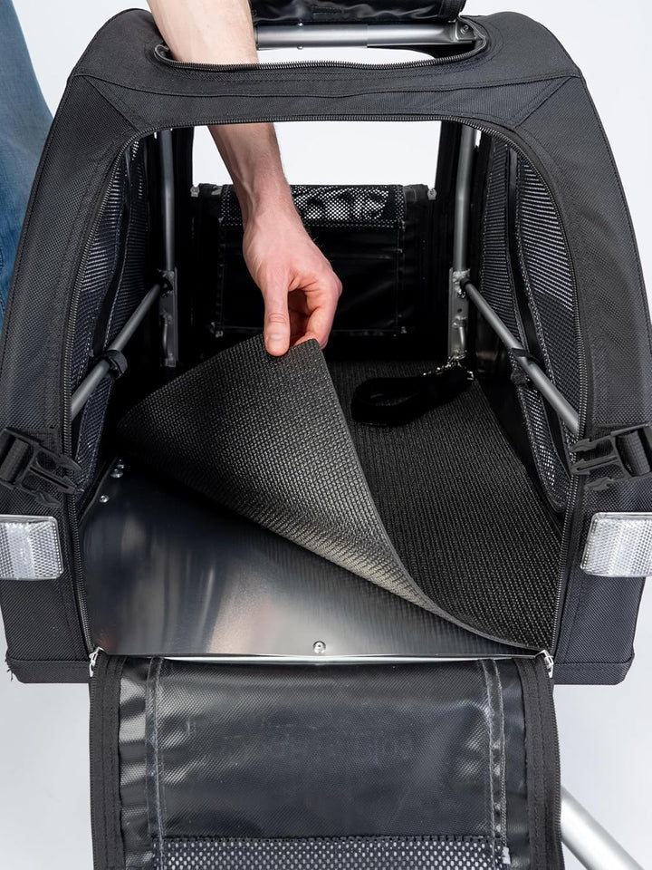 TrendPet DogBus Plus L - Gefederter Aluminium Fahrradanhänger für Hunde, Hundanhänger für grosse Hun