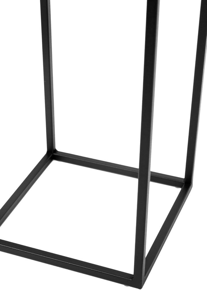 Pflanzenständer Craft - 24x24x70cm - Farbe Schwarz - für Zimmerblumen - Metallregal - dekorativer Ti