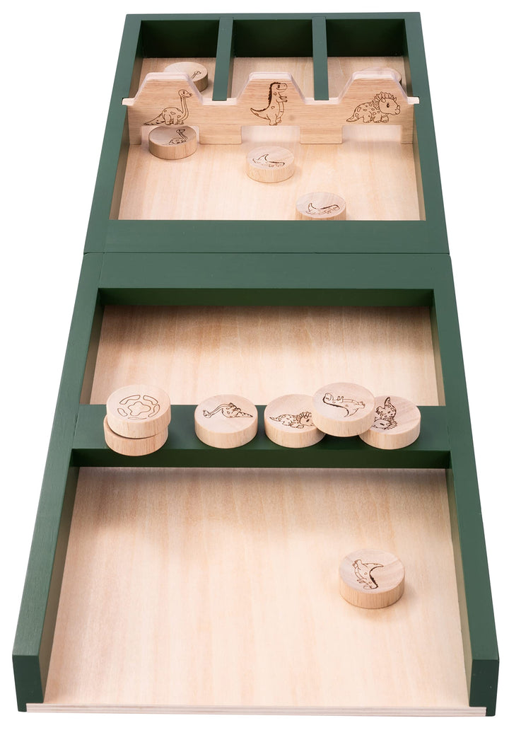 Engelhart - Sjoelbak Spiel Dinosaurier 80 cm -2 Teilen für Kinder Holzen Scheiben - Holland Billard
