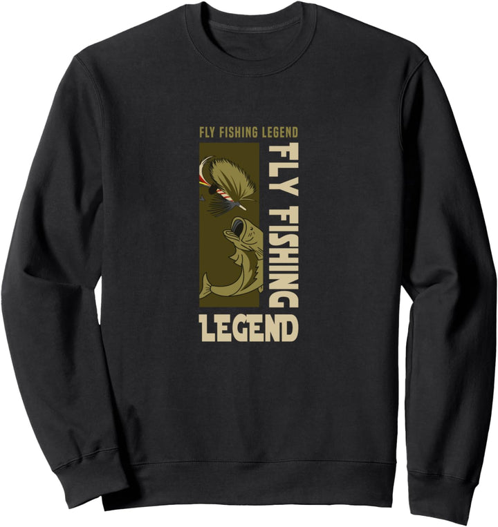 Fliegenfischen Legende Hobby Natur Angler Forelle Sweatshirt