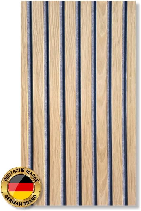 Akustikpaneele AURA Core Oiled Oak 240x60cm | Wandpaneele Holzoptik grau | MDF &amp; Filz Wandpanel | ac