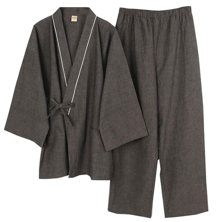 Kimono-Pyjama für Herren, japanischer Stil, Meditationsset M Grau 897, M Grau 897