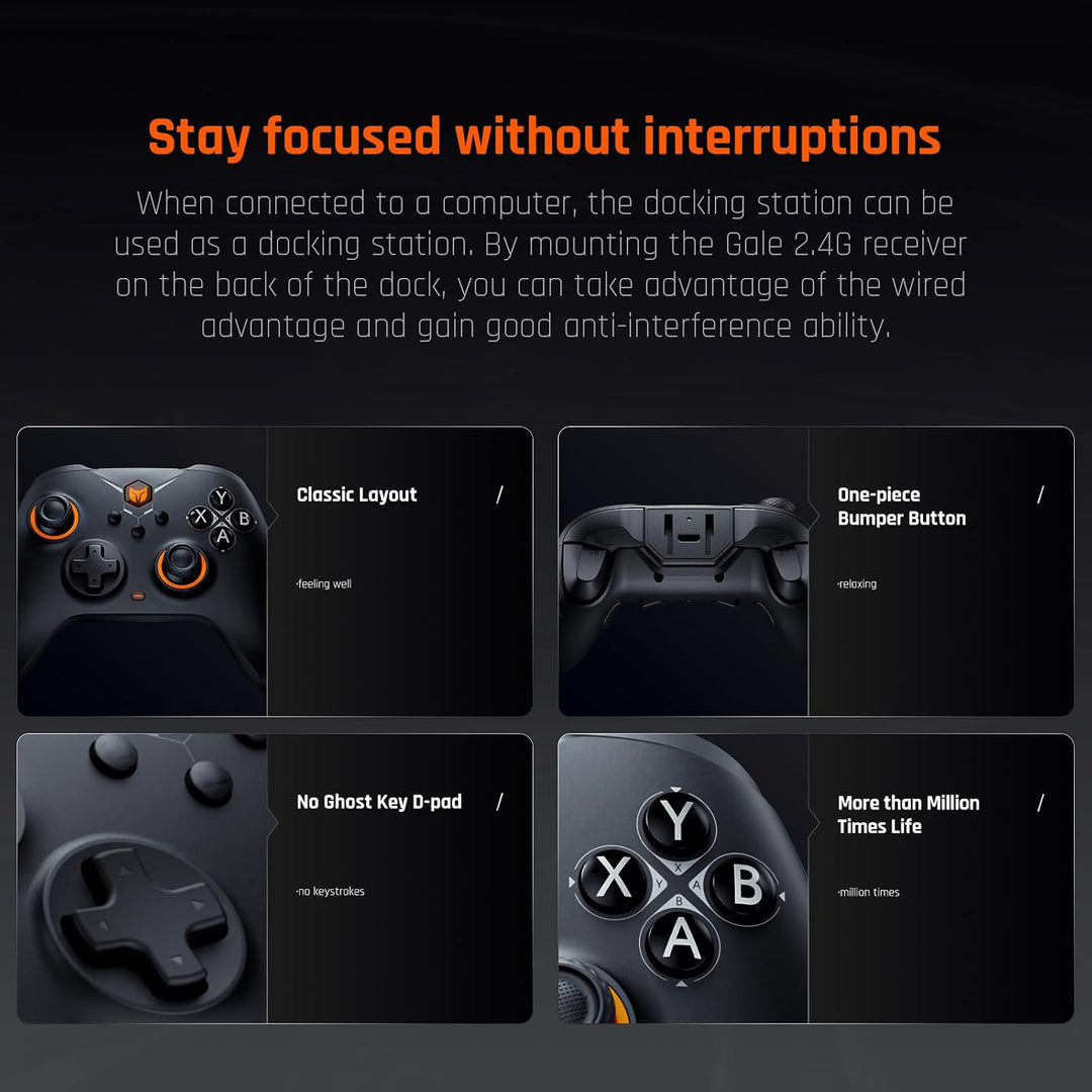 Black Shark PC-Controller, BIGBIG WON Gale Wireless Gaming Controller, Bewegungsziel, Hall-Trigger,
