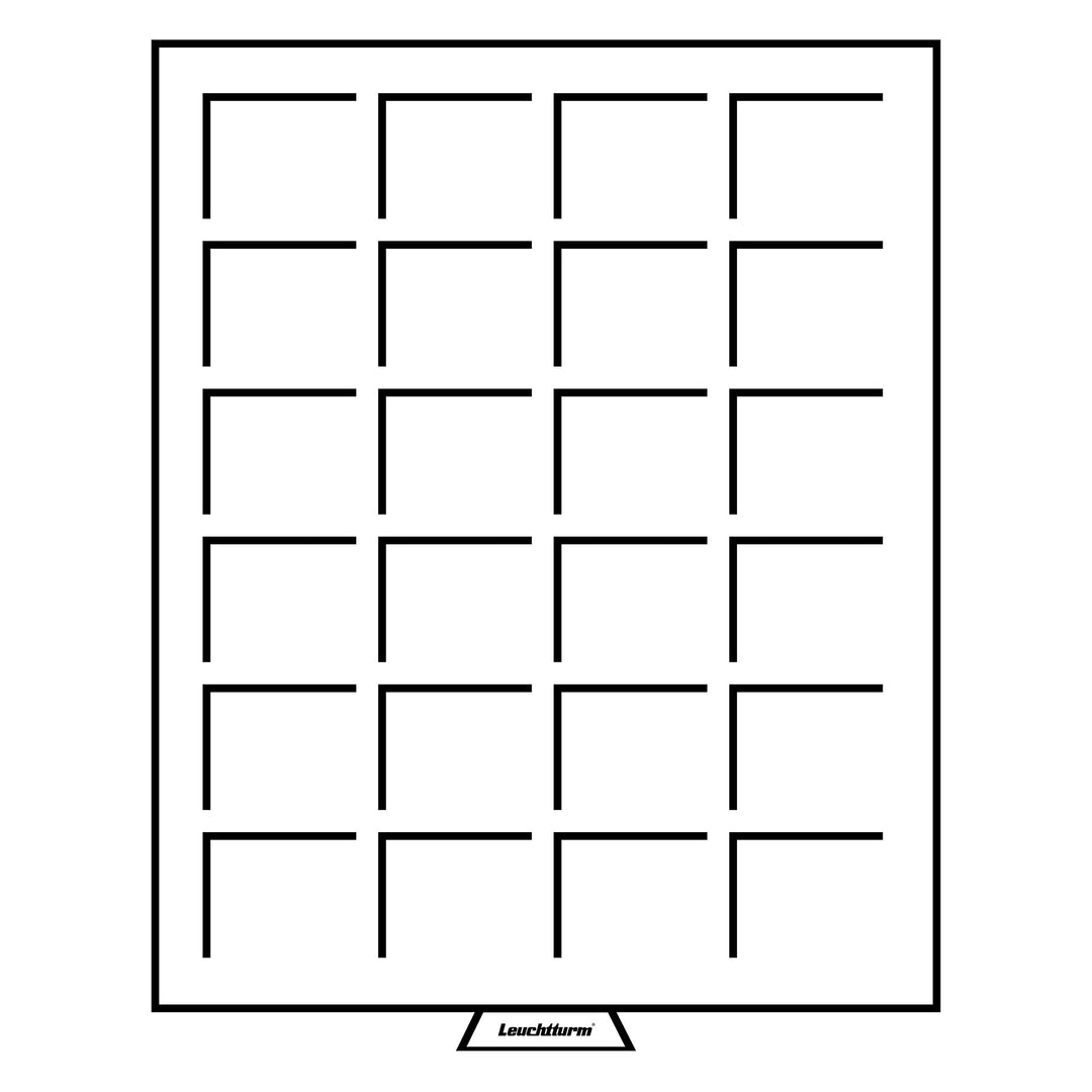 Leuchtturm 307311 MB Münzbox 42 x 42 mm - Eckige Fächer für Eagle, Kookaburra, Calgary 20$, Silver $
