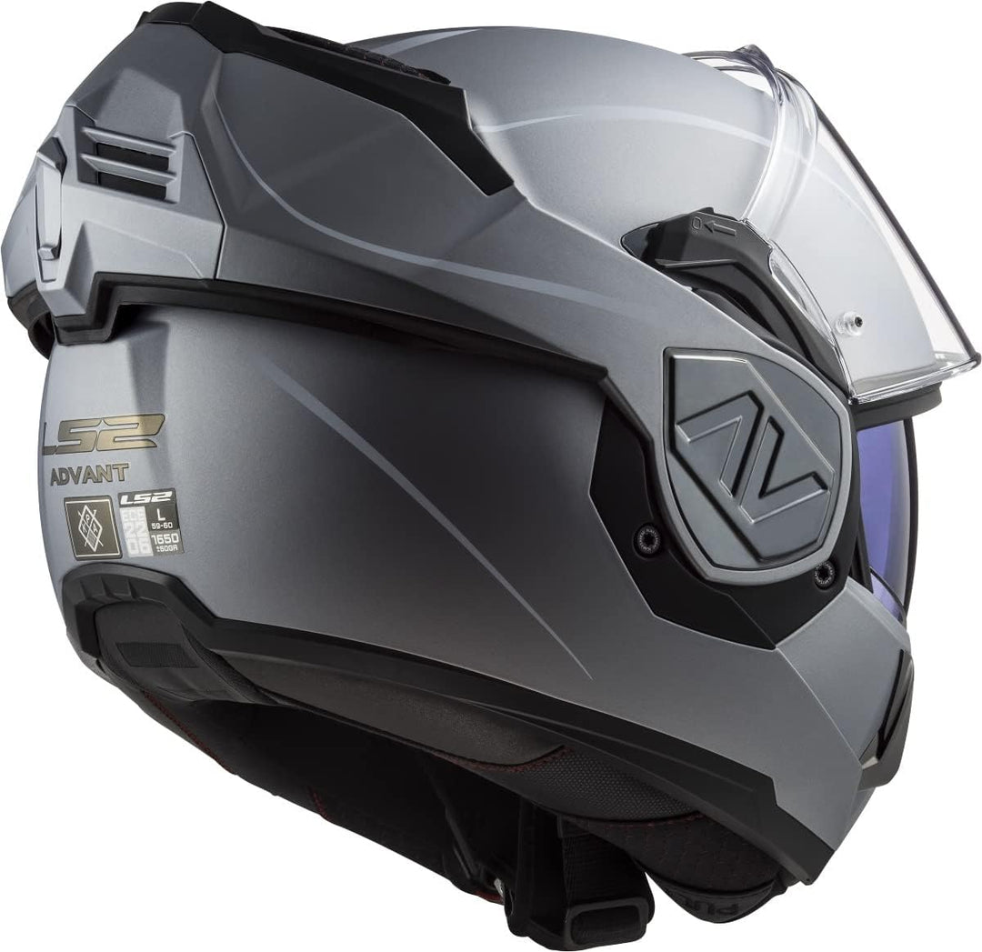 LS2 Klapphelm FF906 Advant Special ECE2206 Modularhelm Motorradhelm XL mat silver, XL mat silver