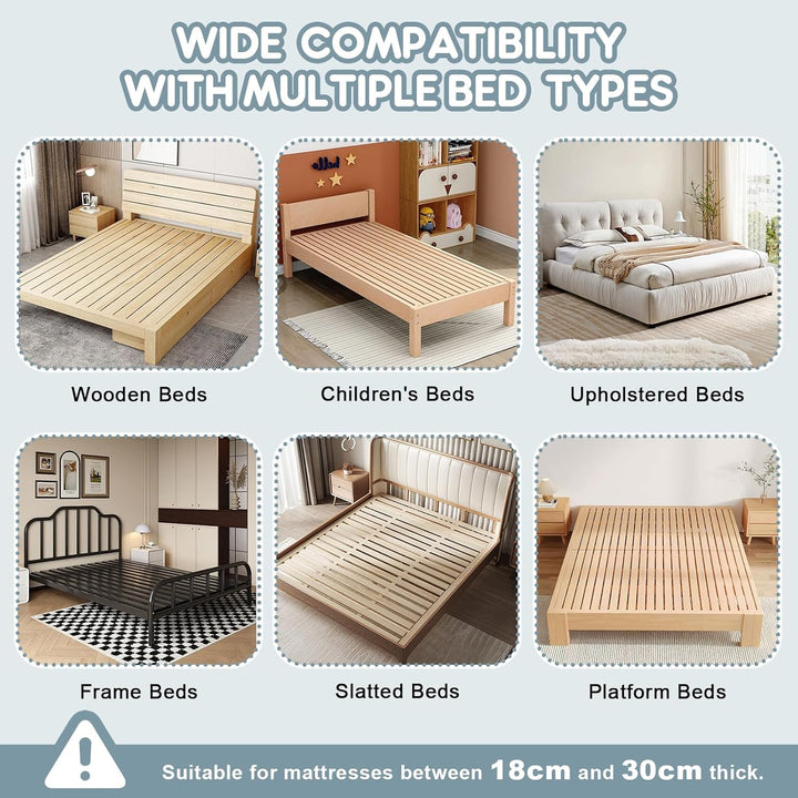 Verdego Rausfallschutz Bett 200 cm, Rausfallschutz Boxspringbett Klappbar, 300D Oxford Stoff, Luftig