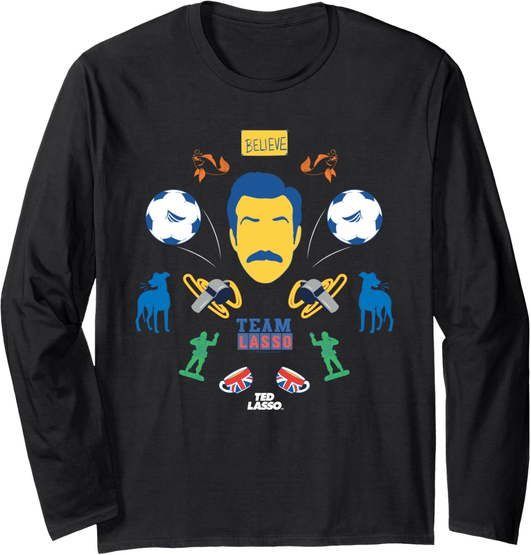Ted Lasso Icon Collage Langarmshirt