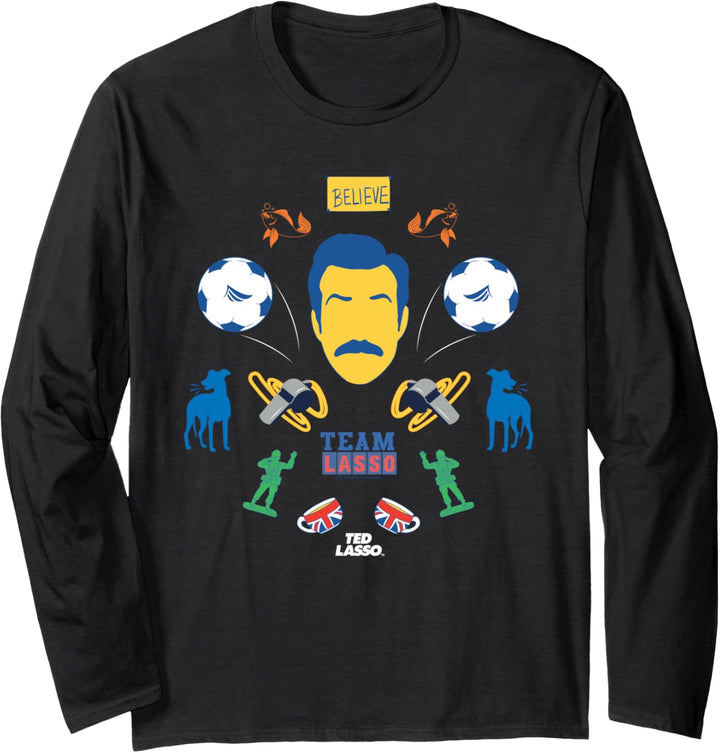 Ted Lasso Icon Collage Langarmshirt