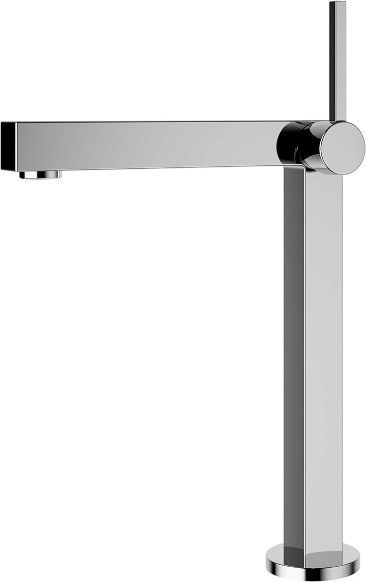 KEUCO Waschtisch-Armatur chrom für Waschbecken im Bad, Höhe 35,6cm, Einlochmontage, Design-Wasserhah
