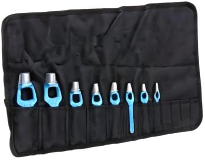 GEDORE Henkellocheisen-Satz, Set 8-teilig, Ø 3 - 25 mm, Gummi Leder Dichtungen Stoff, rund, Stanzeis