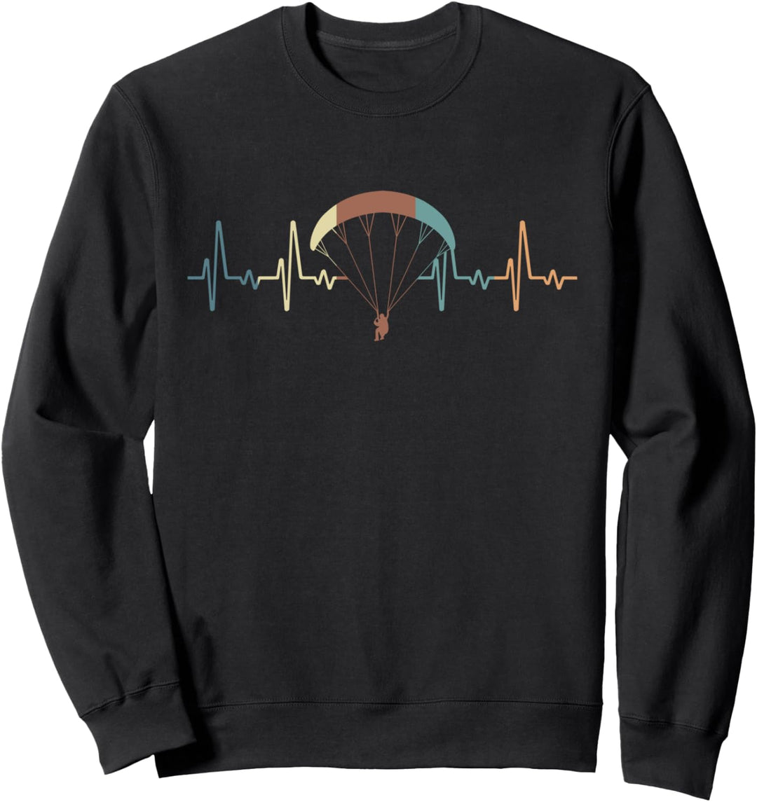 Paraglider Herzschlag fliegen Gleitschirmfliegen Sweatshirt