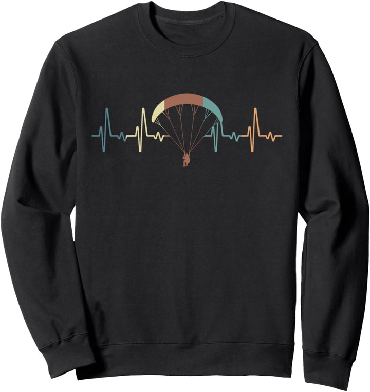 Paraglider Herzschlag fliegen Gleitschirmfliegen Sweatshirt