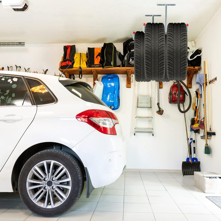 Relaxdays 12 x Deckenhaken Garage, T-Profil, bis 25 kg, für Stauraumbrücke, Stahl mit Polsterung, H