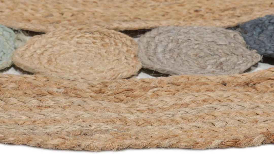 RugVista, Dottie Jute, In & Outdoor Teppich, Hochflor Teppich, Ø 150 cm, Rund, Modern, Jute, Flur, C