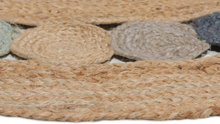 RugVista, Dottie Jute, In & Outdoor Teppich, Hochflor Teppich, Ø 150 cm, Rund, Modern, Jute, Flur, C