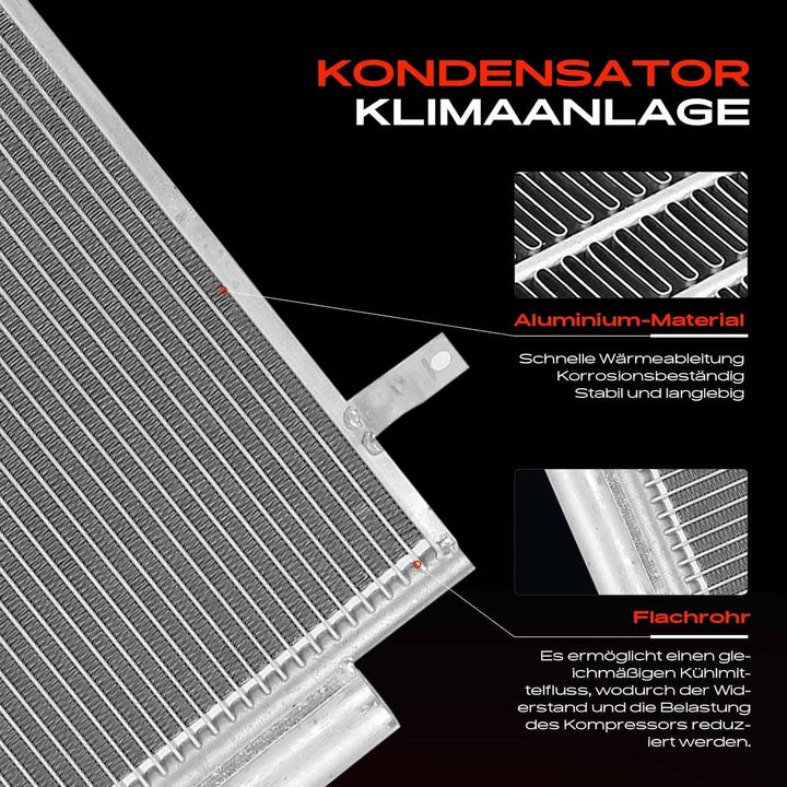 Frankberg Kondensator Klimaanlage Kompatibel mit Pixo UA0 1.0L 2009-2022 Alto GF 1.0L 2009-2022 Repl